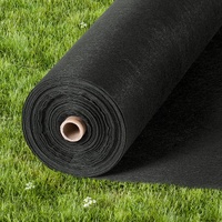 Driveway Fabric, 1*50m Non Woven Geotextile Fabric, Heavy Duty Garden Weed Barrier Fabric, 4.43OZ Landscape Fabric, French Drains Drainage Fabric, Gro