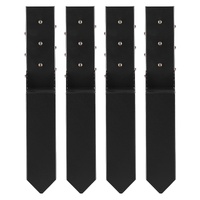 Fence Post Anchor Repair Kit, 4 Pack Inner Diameter 8.9x8.9 cm Heavy Duty Steel Fence Post Support Stakes, Anchor Ground Spike for Repair Tilted, Brok