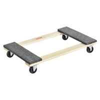 Furniture Dolly, 454kg Load Capacity, 457.2x762mm, 4x76mm PP Swivel Casters, Heavy Duty Hardwood Furniture Moving Dolly, Mover's Dolly, Moving Cart wi