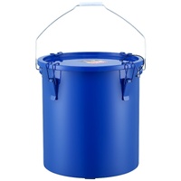Fryer Grease Bucket, 22.7L Oil Disposal Caddy Carbon Steel Fryer Oil Bucket with Rust-Proof Coating, Oil Transport Container with Lid, Lock Clips, Fil