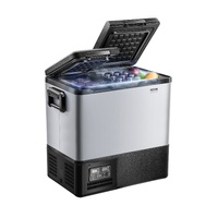 Portable Car Refrigerator Freezer Compressor 55L Dual Zone for Car Home