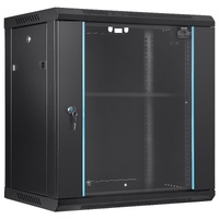 Wall Mount Network Server Cabinet, 393.7 mm Deep, Server Rack Cabinet Enclosure, 90.72 kg Max. Ground-mounted Load Capacity, with Locking Glass Door S