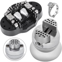 Ball Vise, 3" Engraving Setting Tool, 360° Rotation Engraving Block Vise, 30 PCS Attachment Jewelry Engraving Block Tools Standard Block for Gemstone 