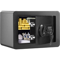 Safe, 0.5 Cubic Feet Home Safe, Steel Security Safe with Digital Keypad and 2 Keys, Wall-Mounted Cabinet Safe Protect Cash, Gold, Jewelry, Documents f
