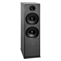 Floorstanding Speaker, 2-Way, Floor-Standing Tower Speaker with 25.4 mm Tweeter, Dual 203.2 mm Woofers, 600W Peak, 50Hz–20kHz Frequency Response, Dura