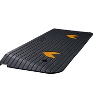 Rubber Threshold Ramp, 5 cm Rise Threshold Ramp Doorway, Recycled Rubber Power Threshold Ramp Rated 15 tons Load Capacity, Non-Slip Surface Rubber Sol
