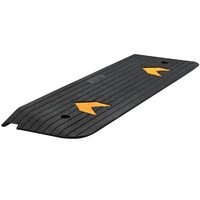 Upgraded Rubber Threshold Ramp, 2.5 cm Rise Wheelchair Ramp Doorway, Natural Curb Ramp Rated 15 tons Load Capacity, Non-Slip Textured Surface Rubber C