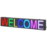 Programmable LED Sign, P10 Full Color LED Scrolling Panel, DIY Custom Text Animation Pattern Display Board, WIFI USB Control Message Shop Sign for Sto
