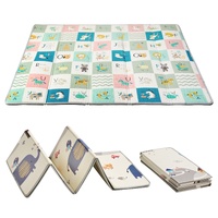 Baby Play Mat, 71""x79"" Extra Large Baby Crawling Mat, Non-Slip One-Piece Foam Baby Playmat, Foldable Reversible Floor Mat with Travel Bag, Waterproo