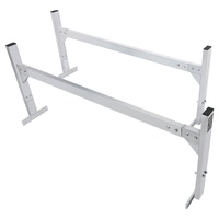 Van Roof Ladder Rack, 2 Bars Aluminum Alloy Roof Ladder Racks, 181 kg Capacity Rain-Gutter Van Roof Rack, Adjustable Length 1300-2060 mm, Van Ladder R