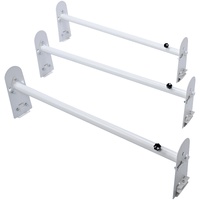 Van Roof Ladder Rack, 3 Bars Alloy Steel Roof Racks, 750 LBS Capacity Rain-Gutter Roof Rack, Adjustable Length 40.2" to 74.8", Van Ladder Rack Compati