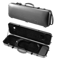 4/4 Full Size Violin Case, Built-in Hygrometer, Lightweight Portable Travel Carrying Bag, with Plush Lining, Shoulder Straps, Anti-Scratch, Profession