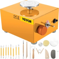 Mini Pottery Wheel, 30W 0-2000 RPM Ceramic Wheel, Adjustable Speed DIY Clay Machines, Electric Sculpting Kits with 3 Turntables Trays and 16pcs Tools 