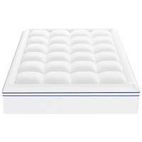 Mattress Topper, Queen Size, 25.4 mm Thickness, Fiber Fill Pad with Detachable & Washable, Comfortable, Supportive, Cooling, Breathable, with Detachab