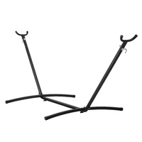 Portable Hammock Stand, 450lbs Capacity Steel Hammock Stand for 2 Person, Heavy Duty Adjustable Hooks Hammock Frame Fits 9.5-12.6 ft Hammocks, Space S