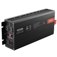 Modified Sine Wave Inverter, 3000Watt, DC 12V to AC 230V LCD Display Power Inverter with 3 AC Outlets 2 USB Port 1 Type-C Port 10 Spare Fuses, for Lar