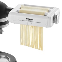 Pasta Attachment for KitchenAid Stand Mixer, 3-IN-1 Stainless Steel Pasta Roller Cutter Set Including Pasta Sheet Roller, Spaghetti and Fettuccine Cut