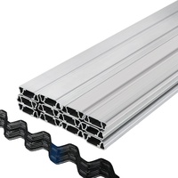 Spring Wire and Lock Channel, 2m Spring Lock & U-Channel Bundle for Greenhouse, 50 Packs PE Coated Spring Wire & Aluminum Alloy Channel, Plastic Poly 