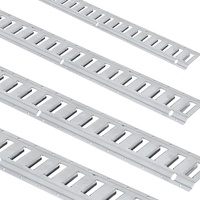 E Track Tie-Down Rail Kit, 24PCS 1524 mm E-Tracks Set Includes 8 Steel Rails & 8 O-Rings & 8 Tie-Offs with D-Ring, Versatile Trailer Securing Accessor
