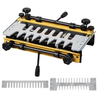 Dovetail Jig, 310 mm Width, Dove Tailing Router Jigs with 4 Router Bits & 6 Templates, Precise Alignment Dove Tail Jig, Mortise and Tenon Woodworking 