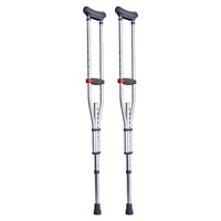 Underarm Crutches, 13-Level Height Adjustable Underarm Walking Crutches, Lightweight Aluminum Crutches for Adults Teenager - with Soft Underarm Pad fo