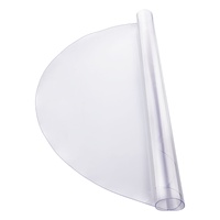 Plastic Table Cover, 48 x 48 Inch 2.0 mm Thick Clear Table Protector, Round PVC Desk Mat, Waterproof & Easy Cleaning Desk Pad Tablecloth, for Office D