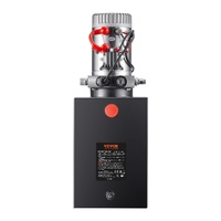 Hydraulic Pump, 20 Quart Hydraulic Power Unit, Single Acting Dump Trailer Pump, 0.91 GPM Flow Rate, 3200 PSI Max Relief Pressure, DC 12V Hydraulic Pum