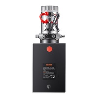 Hydraulic Pump, 12 Quart Hydraulic Power Unit, Single Acting Dump Trailer Pump, 0.91 GPM Flow Rate, 3200 PSI Max Relief Pressure, DC 12V Hydraulic Pum