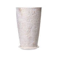 Tall Planter Set of 2 Round Tapered Plant Pots 53 cm for Outdoor Indoor