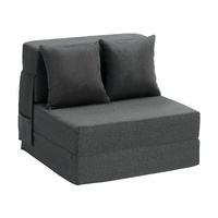 Folding Sofa Bed, 3-in-1 Foldable Couch Bed with 2 Pillows and Washable Cover, 25D High Density Memory Foam Convertible Sleeper Chair Bed, Futon Couch