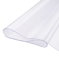 Plastic Table Cover, 42 x 72 Inch 2.0 mm Thick Clear Table Protector, Rectangle PVC Desk Mat, Waterproof & Easy Cleaning Desk Pad Tablecloth, for Offi