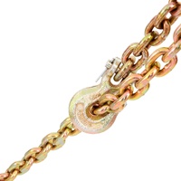 Transport Binder Chain, 2222 kg Working Load Limit, 5/16''x20' G80 Tow Chain Tie Down with Grab Hooks, DOT Certified, Galvanized Coating Manganese Ste
