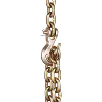 G80 Transport Binder Chain, 8 mm x 316 cm 2-Pack Tow Chain with Clevis Grab Hooks, 2.22T Safe Working Load, Heavy Duty Logging Chain for Transporting 