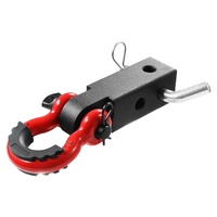 Shackle Hitch Receiver 50 mm, 29.9 Tons Breaking Strength, D Ring Shackle with Trailer Hitch Lock Pin, Heavy Duty Towing Accessories for Trucks, Jeeps