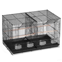 Bird Cage, 18 in, Small Parakeet Cage with Divider, Sturdy Metal Bird Flight Cage, Travel Birdcage with 5 Perches & 4 Feeding Cups, Parrot Cage for Ca