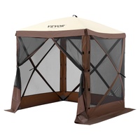 Pop Up Gazebo Tent, Pop-Up Screen Tent 4 Sided Canopy Sun Shelter with 4 Removable Privacy Wind Cloths & Mesh Windows, 6x6FT Quick Set Screen Tent wit