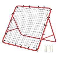Soccer Rebounder Rebound Net, Kick-Back 100x100 cm, Portable Football Training Gifts, Fully Adjustable Angles Goal Net, Aids & Equipment for Kids Teen