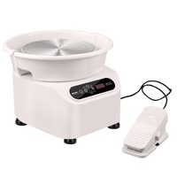 Pottery Wheel, 10 inch Pottery Forming Machine, 350W Electric Wheel for Pottery with Foot Pedal and LCD Touch Screen, Direct Drive Ceramic Wheel with 
