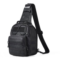 Tactical Sling Bag 10L Military Rover Shoulder Sling Backpack Black
