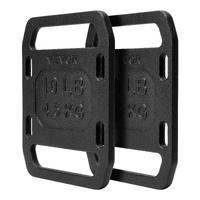 Cast Iron Ruck Weights,  10LB Pair Ruck Plate, Weighted Weights for Rucking, Adjustable Ruck Plate with Straps, for Rucking, Swings, Squat, Strength T