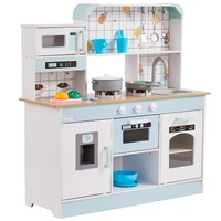 Kitchen Playset Kids Pretend Cooking Play Toy 24 Piece Accessories White
