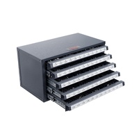 Drill Bit Dispenser Cabinet, Five-Drawer Drill Bit Organizer Cabinet for #1 to #60 Steel Drill Dispenser Organizer Cabinet with Labels, Stackable Dril
