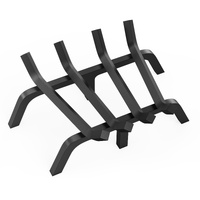 Fireplace Log Grate, 18 inch Heavy Duty Fireplace Grate with 6 Support Legs, Solid Powder-coated Steel Bars, Log Firewood Burning Rack Holder for Indo