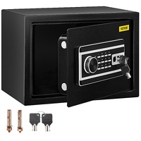 Safe Box, 0.8 CU.FT Fingerprint Safe Box for Money w/ 2 Keys & Digital Keypad, Q235 Steel Safe Box for Storing Cash, Jewelry, Pistols, Documents, Watc
