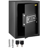 Safe Box, 2.1 CU.FT Fingerprint Safe Box for Money w/ 2 Keys & Digital Keypad, Q235 Steel Safe Box for Storing Cash, Jewelry, Pistols, Documents, Watc
