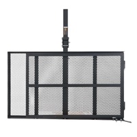 Hitch Mount Wheelchair Carrier 45.3" x 25.6", 500LBS Mobility Scooter Carrier with Folding Ramp, Iron Trailer Hitch Rack Basket with Stabilizer, Strap