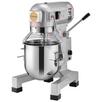 Commercial Food Mixer, 10L Commercial Stand Mixer with 3 Adjustable Speeds, 550W Dough Mixer with Stainless Steel Bowl and 3 Mixing Attachments, Ideal