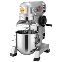 Commercial Food Mixer, 18.7L Commercial Stand Mixer with 3 Adjustable Speeds, 1100W Dough Mixer with Stainless Steel Bowl and 3 Mixing Attachments, Id