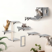 Wall Mounted Cat Shelves, Cat Wall Shelves and Perches with Jumping Boards, Hammock, Sofa, Cat Tree & Cat Grip, Cat Furniture and Shelves up to 40 lbs