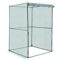 Crop Cage, 1.2 x 1.2 x 1.8 m Plant Protection Tent with Zippered Door, Wind-Resistant Tall Crop Cage, Easy to Install, Outdoor Raised Bed Cover, Tomat